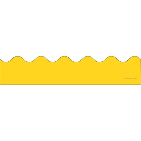 Yellow Scalloped Borders Rolled Classroom Resources And Supplies Eai