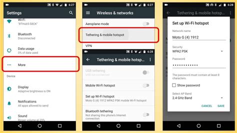 How To Setup Android Tethering Mobile Hotspot Wifi Bluetooth Youtube