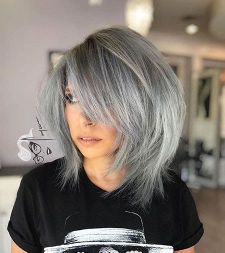 Casual yet elegant short hairstyle for blonde hair. 18 Layered Bob Hairstyles with Fringe | Bob Haircut and ...