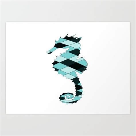 Seahorse Art Print By Mordax Furittus Society6 Seahorse Art Society6
