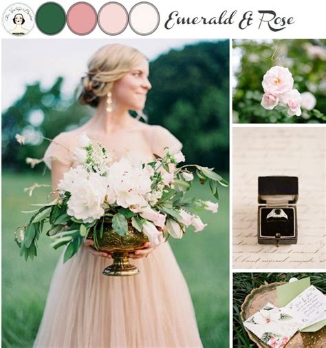 Rose gold is more unique colour than classic metals like silver or gold. Spring Garden - Inspiration for an Emerald & Rose Pink ...