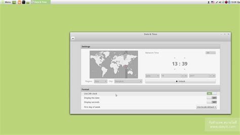 Linux Mint 181 การตั้งค่าเวลา Youtube