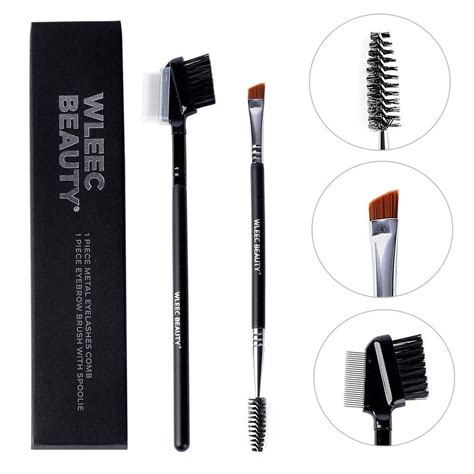 Wleec Beauty 2 Pieces Professional Makeup Tools Set Eyelash Comb And