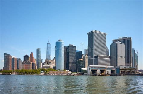 New York City Skyline On A Sunny Summer Day Stock Photo Image Of