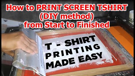 How To Print On Tshirt Diy Method In Silkscreen From Start To Finished