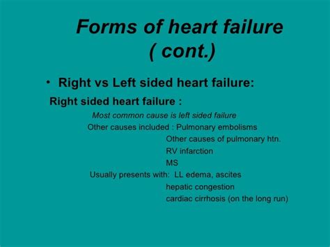 Right Sided Heart Failure Causes