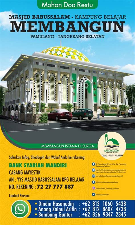 Contoh Poster Pembangunan Masjid IMAGESEE