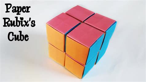 Its Very Easy To Make Rubiks Cube 2×2 Paper Craft Youtube