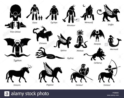 Download This Stock Vector Ancient Greek Mythology Monsters And