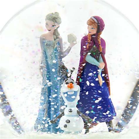 Disney Snow Globe Frozen Anna Elsa And Olaf