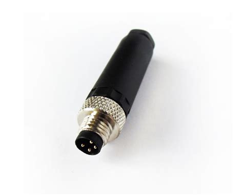 M8 Male Assembly Type Connector A Coding Plastic Shell 3 Pin 4 Pin