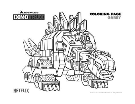 Free Dreamworks Dinotrux Garby Printable Coloring Page Mama Likes