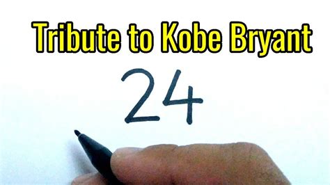 Tribute To Kobe Bryant How To Turn Number 24 Into Kobe Bryant Nba