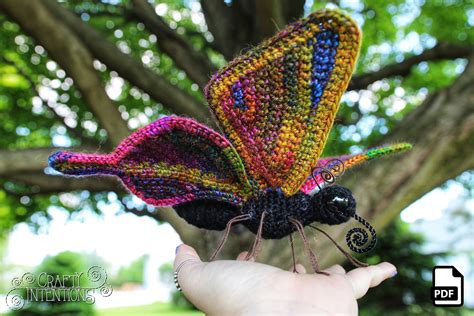 Butterfly Crochet Amigurumi Pattern Digital Pdf By Crafty Etsy