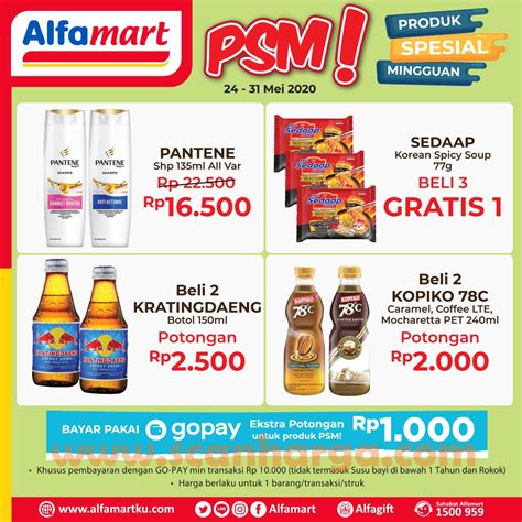 Edaun hemat.id memuat kumpulan promo giant, carrefour, hypermart, alfamart, indomaret dll yang diambil dari katalog promo minggu ini dan jsm terbaru hari. Katalog PSM Alfamart Promo SPESIAL Mingguan 24 - 31 Mei 2020