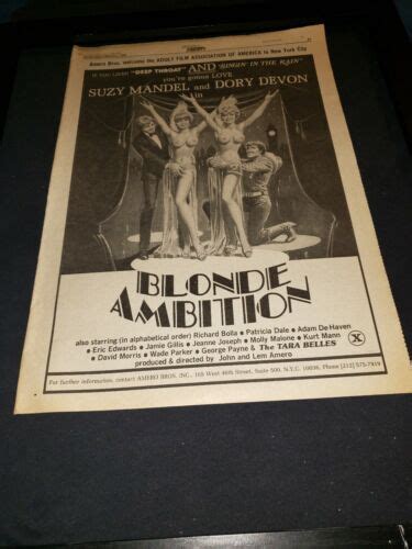 Blonde Ambition Suzy Mandel Rare Original Promo Poster Ad Framed EBay