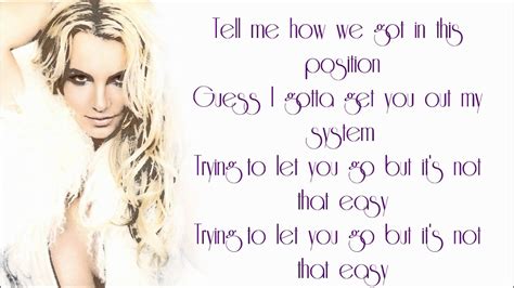 Britney Spears Inside Out Lyrics Video Youtube