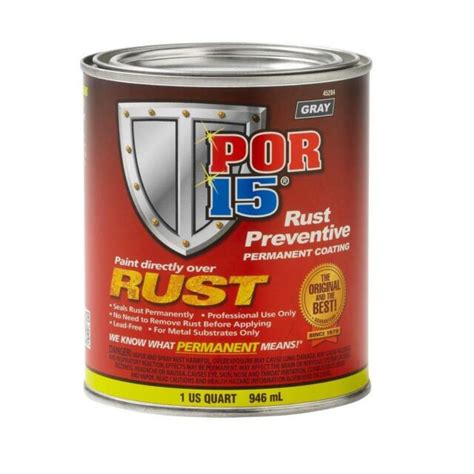 Por 15 45204 Rust Preventive Coating Gray 1 Quart 1 Quart Ebay