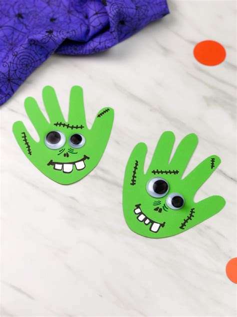 Easy Handprint Zombie Craft For Kids