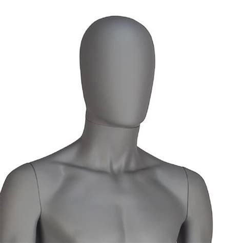Male Faceless Egghead Display Mannequin Matt Grey Inc Stand Gem341 The Shop Fitting Shop