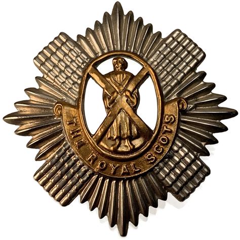 Ww2 Royal Scots Regiment Scottish Cap Badge