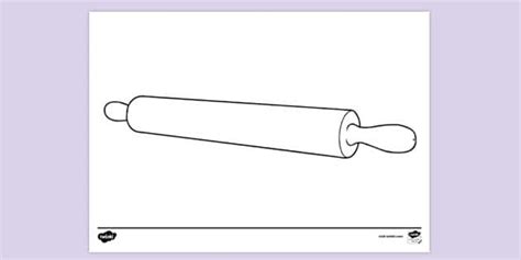 Free Rolling Pin Colouring Colouring Sheets Twinkl