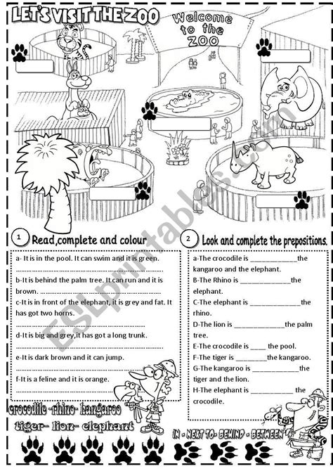 Zoo Esl Worksheet By Angelamoreyra Vocabulary Worksheets