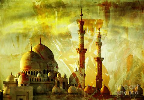 Sheikh Zayed Mosque Painting By Gull G Fine Art America