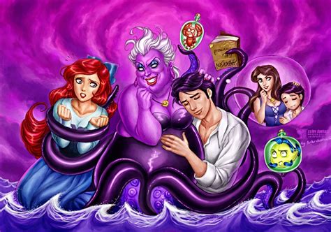 little mermaid vs ursula the little mermaid fan art 18652269 fanpop