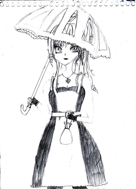 Girl With Umbrella By Suiseiseki San On Deviantart