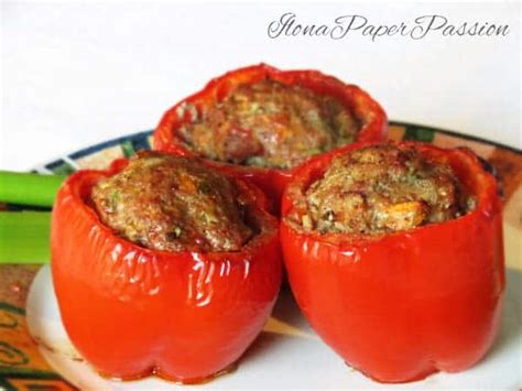 baked stuffed red peppers ilona s passion