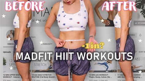 I Did Madfit Hiit Workouts For A Week Results W Full Body Measurements And Review Youtube