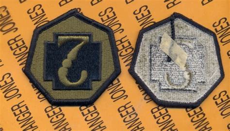 Us Army 7th Medical Command Od Green And Black Uniform Patch Ebay