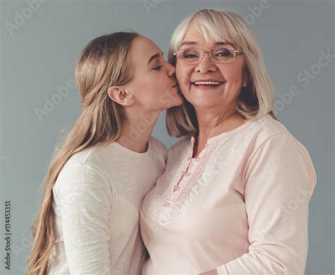 Granny And Granddaughter Stock Photo Adobe Stock