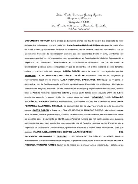 Carta Poder Guatemala Política