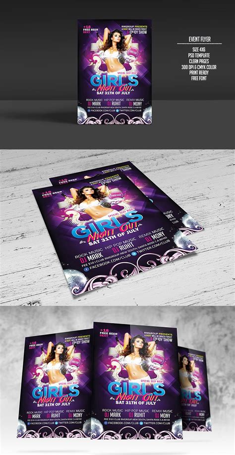 Girls Night Out Flyer Template Girls Night Out Flyer Template Girls