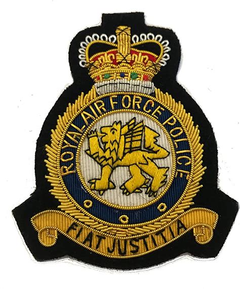 Raf Police Royal Air Force Military Blazer Badge Wire Bullion Badge