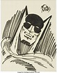 Bob Kane Batman Sketch Original Art, With a Batman and Me Signed, | Lot ...