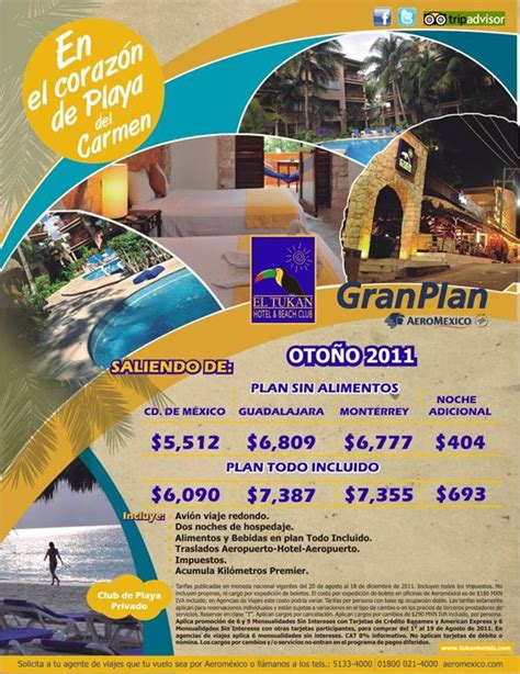 Gran Plan De Aeromexico A Playa Del Carmen Con Avion Y Hotel Tukan