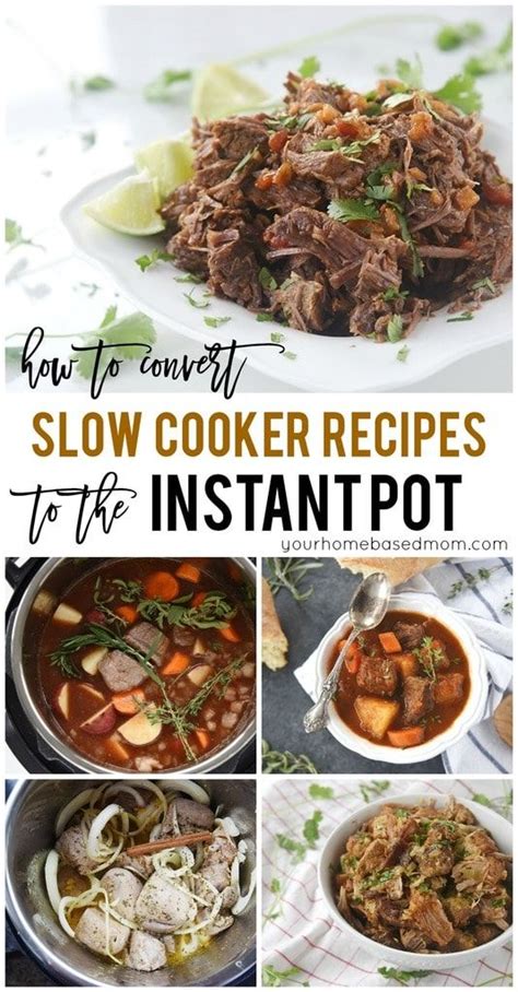 How To Convert Slow Cooker Recipe To Instant Pot Easy Pressure Cooker