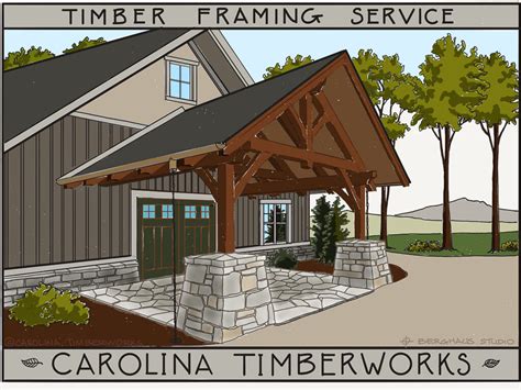 Timber Frame Entry Timber Frame Entrance Carolina Timberworks