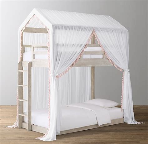 Beds from natural wood will last a lot longer than engineered. Cole House Bunk Bed & Tassel Voile Canopy - Petal