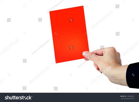Hand Showing Red Card Stock Photo 120690652 Shutterstock