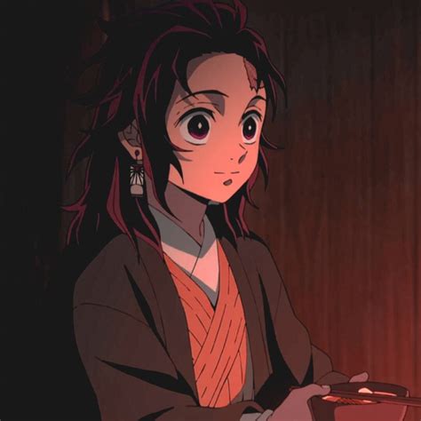 ༄⋆ Kimetsu No Yaiba Long Haired Tanjiro Hair Icon Art Reference