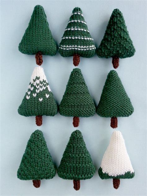 Christmas Trees 1 Knitting Pattern By Squibblybups Christmas Crafts