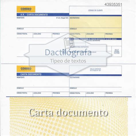 Result Images Of Modelo De Carta Documento Correo Argentino Png