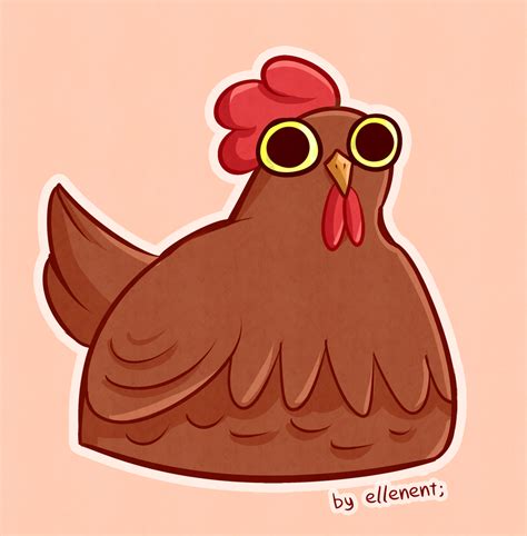 Cute Chicken By Ellenent On Deviantart Cute Chickens Rock Painting Art