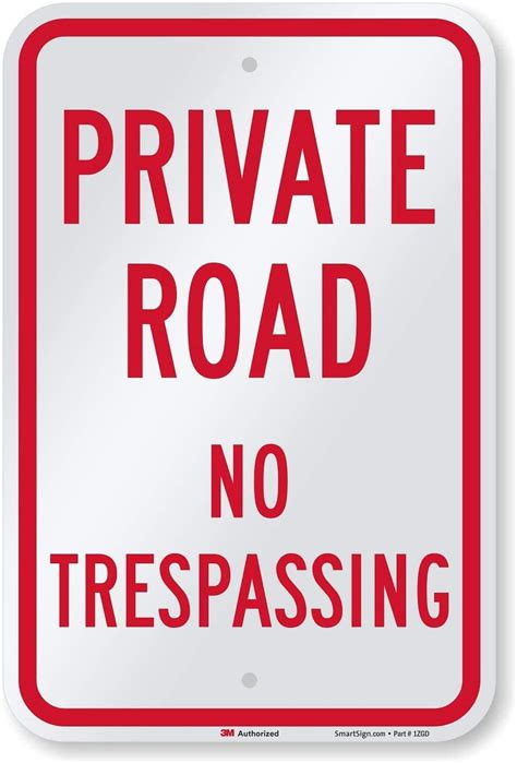 Buy Smartsign K 5842 Eg Private Road Sign No Trespassing Sign Private