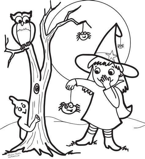 Cartoon Witch Coloring Pages at GetColorings.com | Free printable