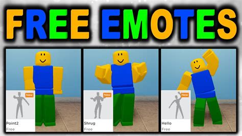 New Roblox Emotes Get 3 Free Emotes Youtube